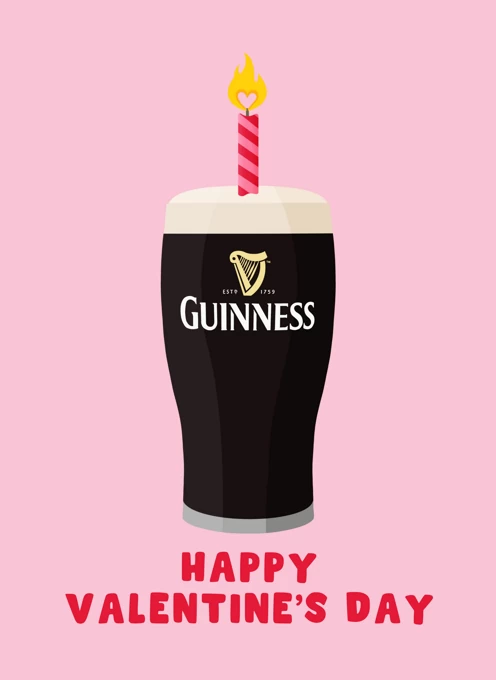 Happy Valentine's Day - Guinness Pint