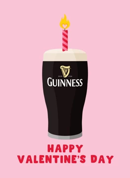 Happy Valentine's Day - Guinness Pint