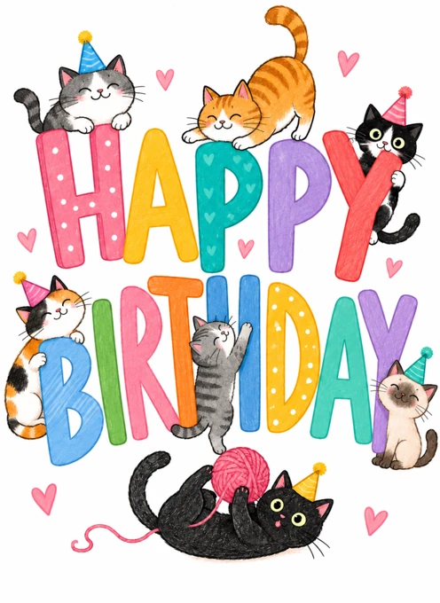 Happy Birthday Cats