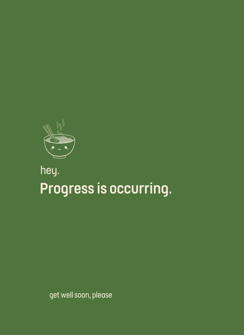 Progress is occurring