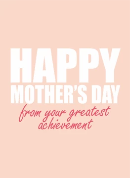 From Your Greatest Achievement