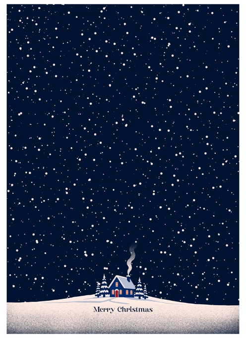 Merry Christmas Night Scene