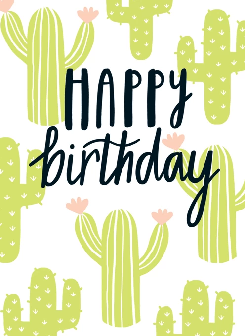 Cactus Happy Birthday