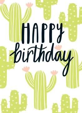 Cactus Happy Birthday