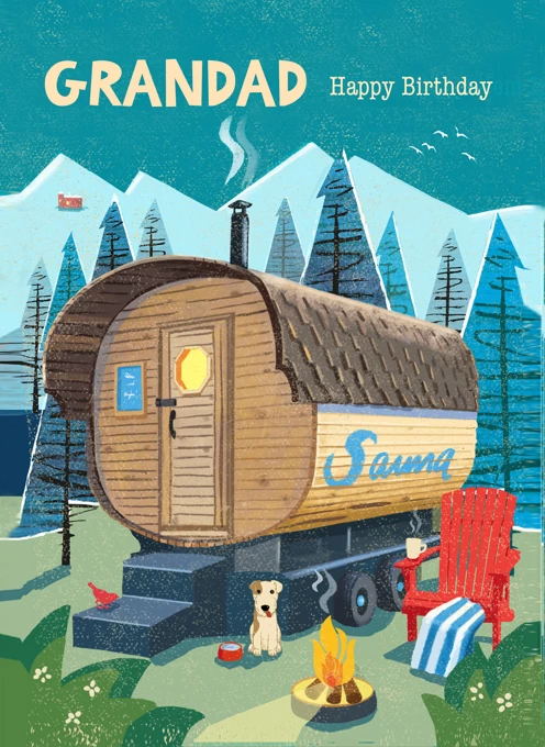 Grandad Happy Birthday Sauna Retreat