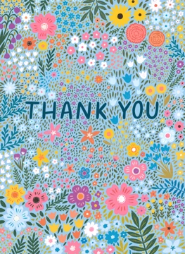 Blue Floral Thank You