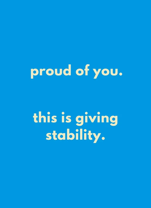 This Is Giving Stability