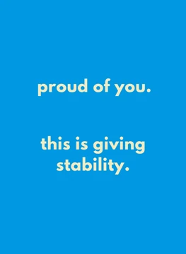 This Is Giving Stability