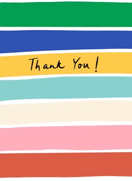 Colourful thank you
