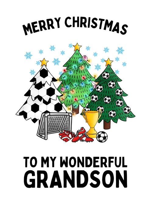 Merry Christmas To My Wonderful Grandson- Football