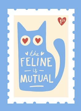 The Feline is Mutual Stamp