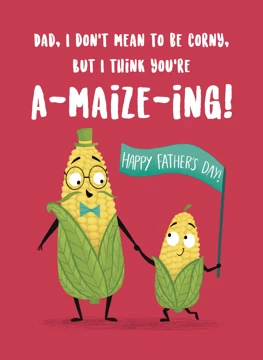 Sweetcorn Father's Day Card