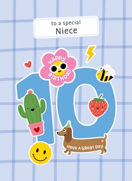 Sticker 10th Birthday - Niece
