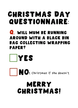 Christmas Day Questionnaire