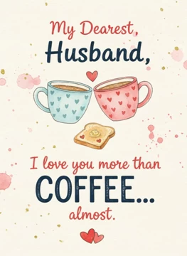 My Dearest Husband - I Love You More Than Coffee