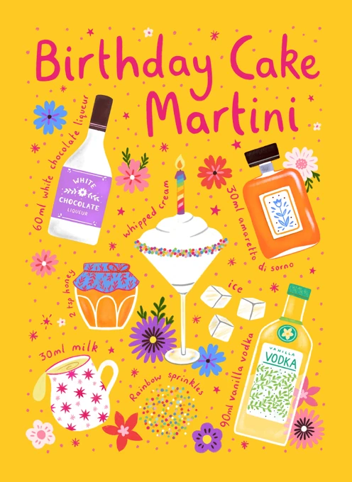 Birthday Cake Martini Cocktail