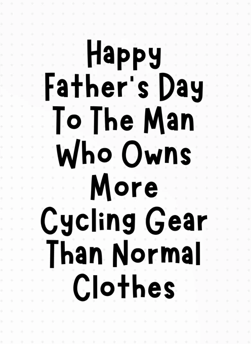 To The Man With More Cycling Gear