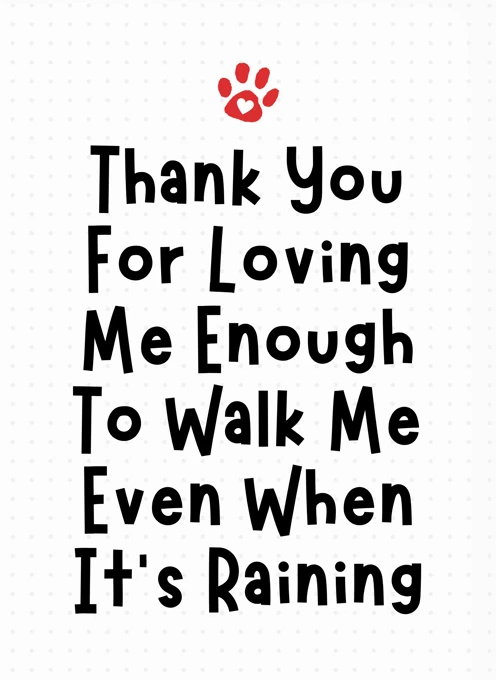 Thank You For Walking Me