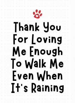 Thank You For Walking Me