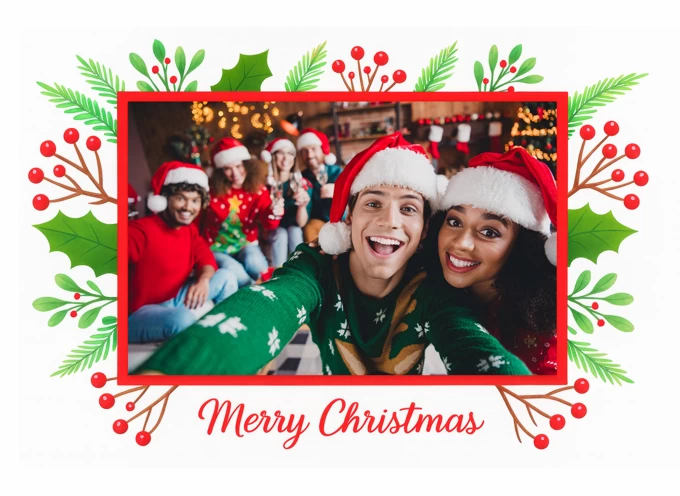 Christmas Holly Photo Frame