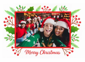 Christmas Holly Photo Frame