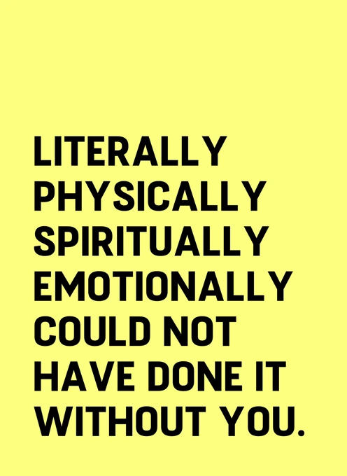 Literally - Thank You Card