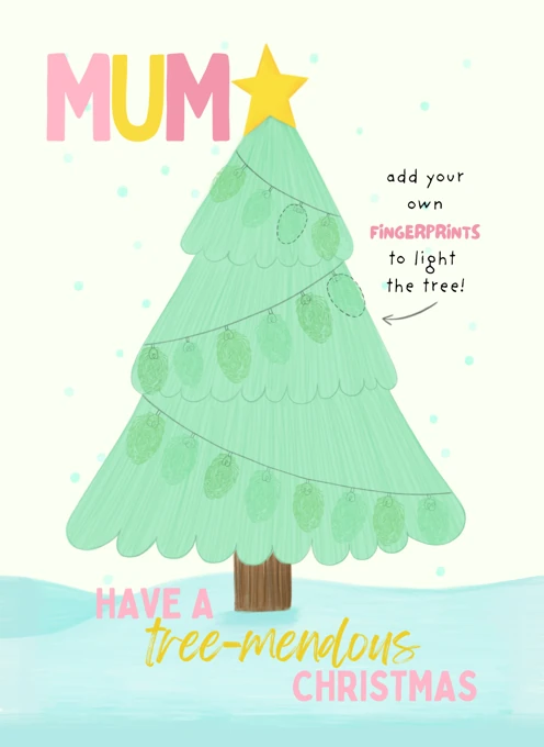 Mum Tree-mendous Christmas - Fingerprint Keepsake