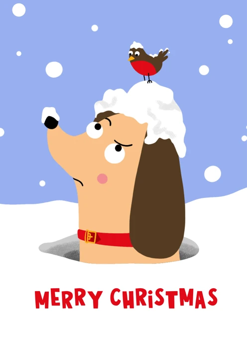 Christmas Dog & Robin