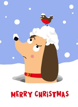 Christmas Dog & Robin