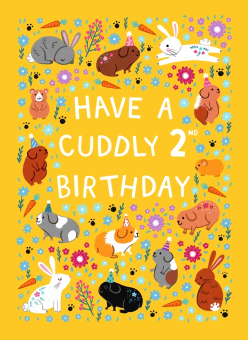 Have a Cuddly 2nd Birthday - Rabbits & Guinea Pigs