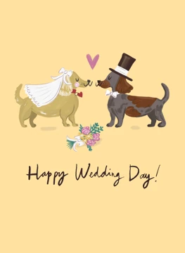 Happy Wedding Day-Sausage dogs