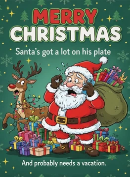 Santa's Got a Lot on His Plate