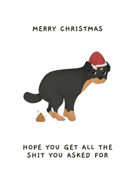 Merry Christmas Poop Dog