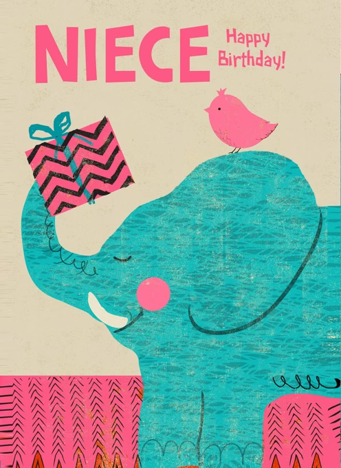 Niece Happy Birthday elephant
