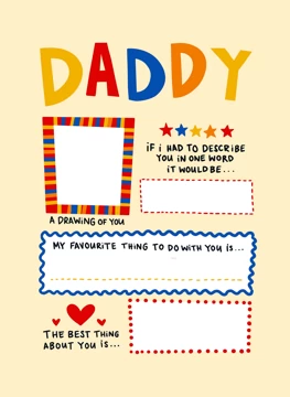 Personalised Father's Day Card