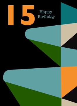 Age 15 Retro Birthday Card