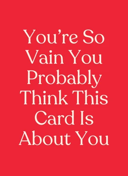 You're So Vain