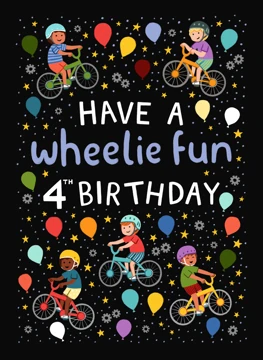 Have a Wheelie Fun 4th Birthday - Bicycle  BMX