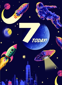 7th Birthday Space Sci Fi
