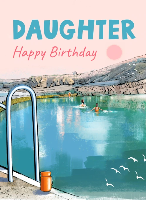 Daughter Happy Birthday swimming