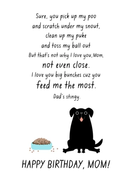 Black Dog Mom Birthday
