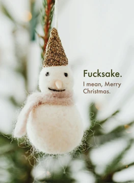Fucksake. I mean, Merry Christmas.