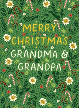 Floral Merry Christmas Grandma & Grandpa