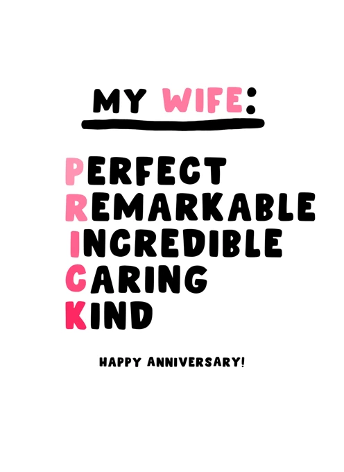 My Wife Anniversary - PRICK
