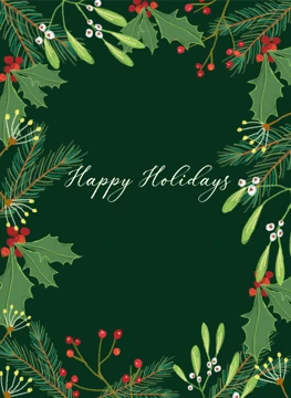 Happy Holidays Christmas Wreath