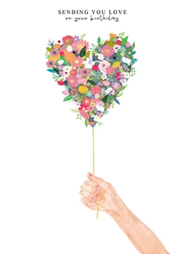 Floral Heart Balloon