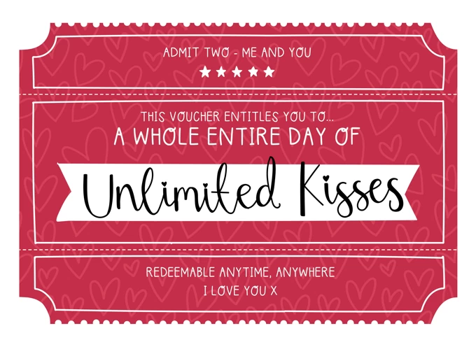 Valentine's Token - Unlimited Kisses Voucher