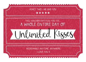 Valentine's Token - Unlimited Kisses Voucher