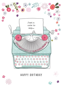 Vintage Birthday Typewriter