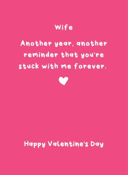Happy Valentine's Day Wife